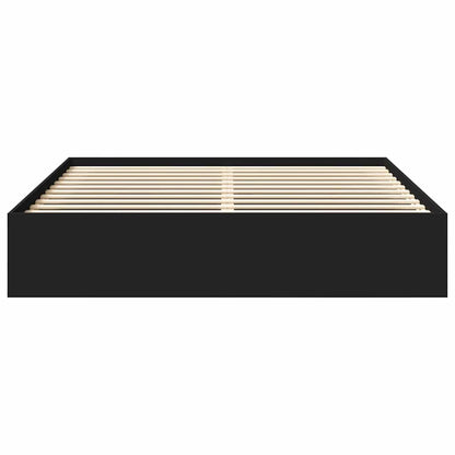 Bed Frame without Mattress Black 200x200 cm