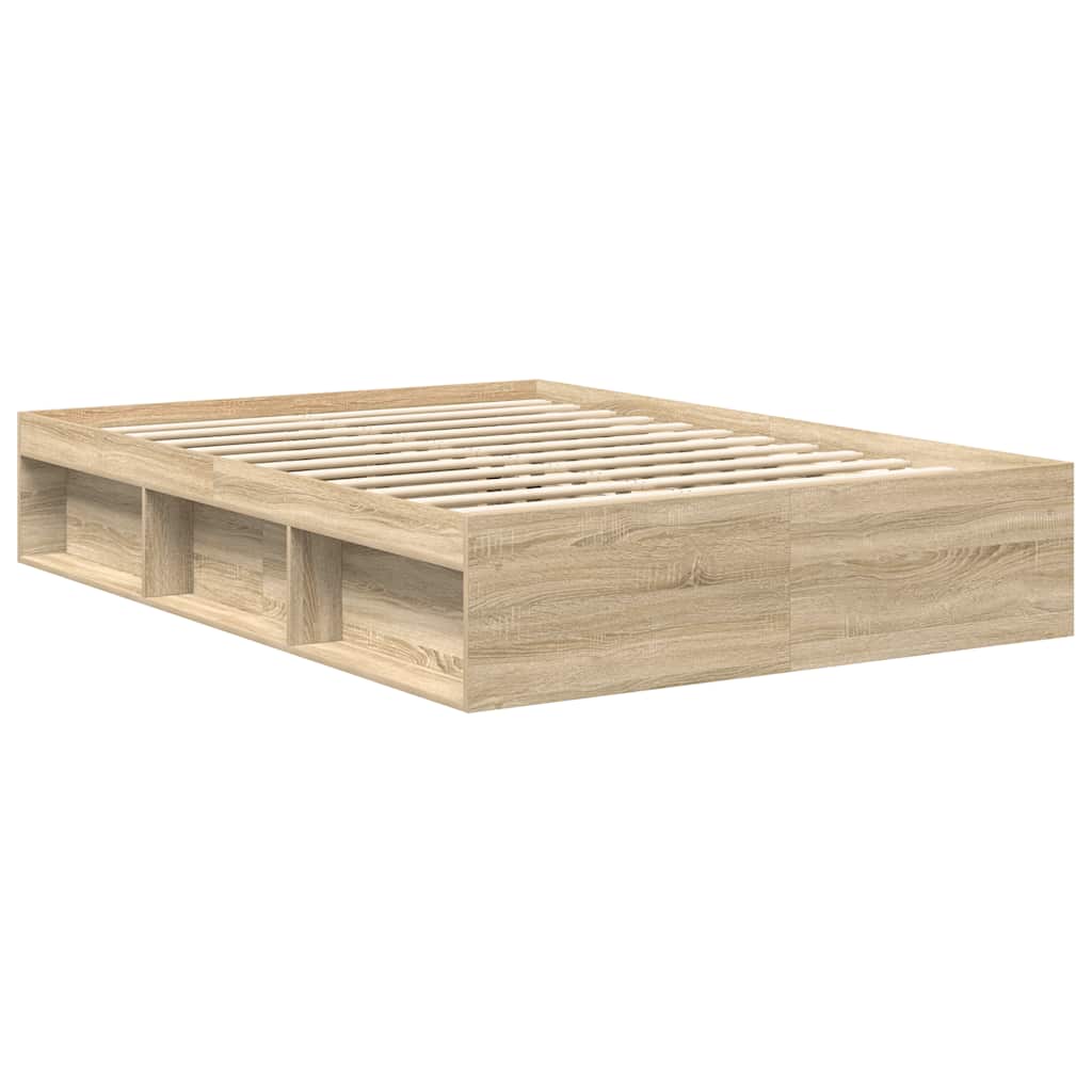 Bed Frame without Mattress Sonoma Oak 120x190 cm Small Double Small Double