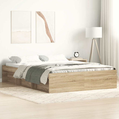 Bed Frame without Mattress Sonoma Oak 120x190 cm Small Double Small Double