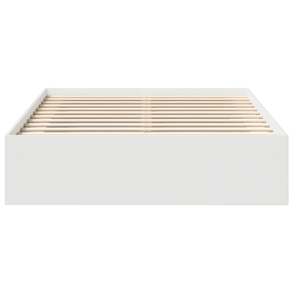 Bed Frame without Mattress White 140x190 cm