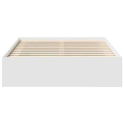Bed Frame without Mattress White 140x190 cm