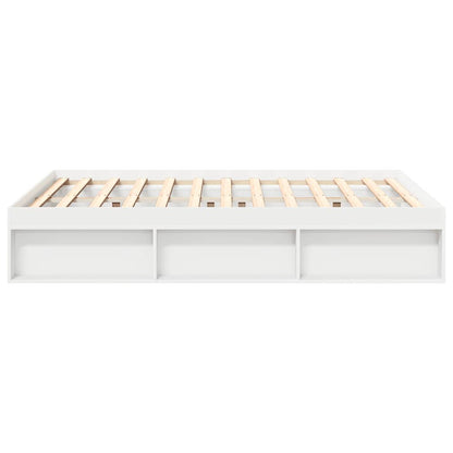 Bed Frame without Mattress White 140x190 cm