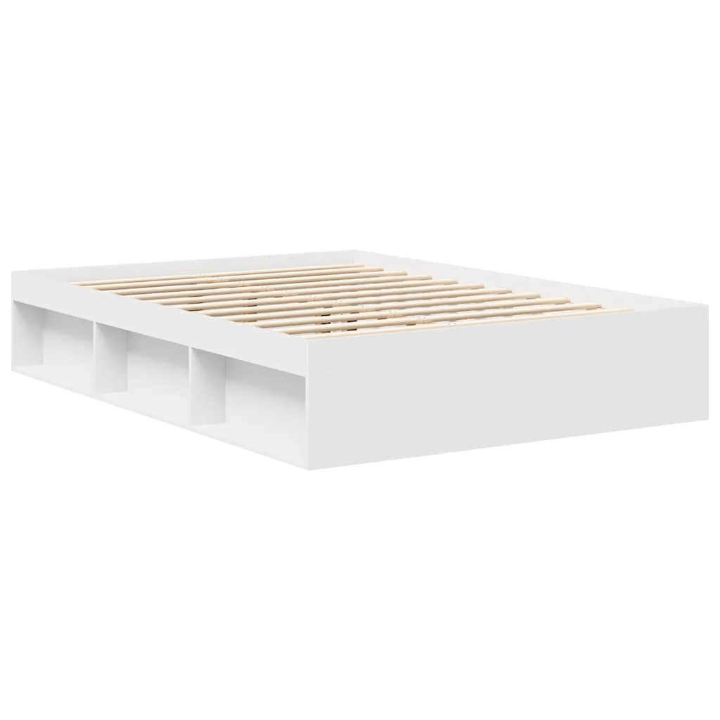 Bed Frame without Mattress White 140x190 cm