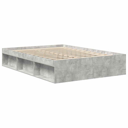 Bed Frame without Mattress Concrete Grey 140x190 cm