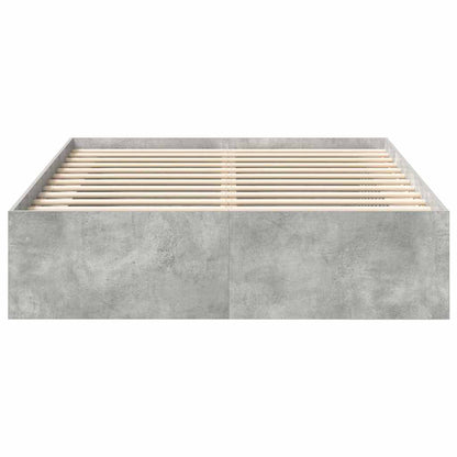 Bed Frame without Mattress Concrete Grey 140x190 cm