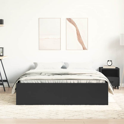 Bed Frame without Mattress Black 135x190 cm Double Double