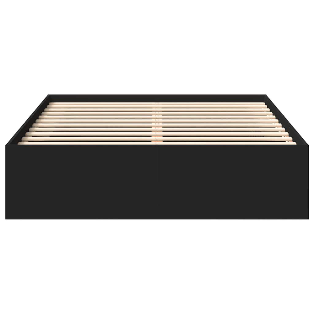 Bed Frame without Mattress Black 135x190 cm Double Double