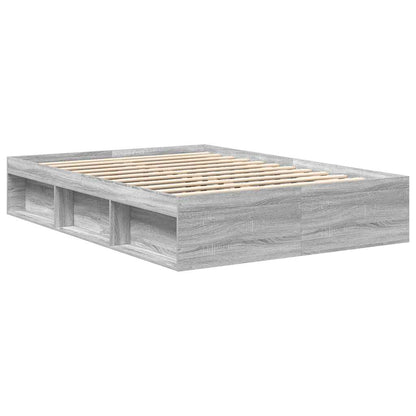 Bed Frame without Mattress Grey Sonoma 135x190 cm Double Double