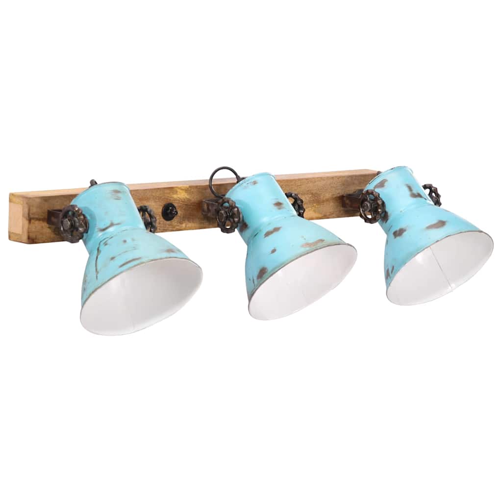 Wall Lamp 25 W Distressed Blue 65x25 cm E27