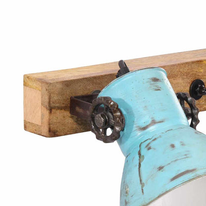 Wall Lamp 25 W Distressed Blue 65x25 cm E27