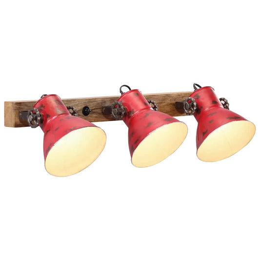 Wall Lamp 25 W Distressed Red 65x25 cm E27