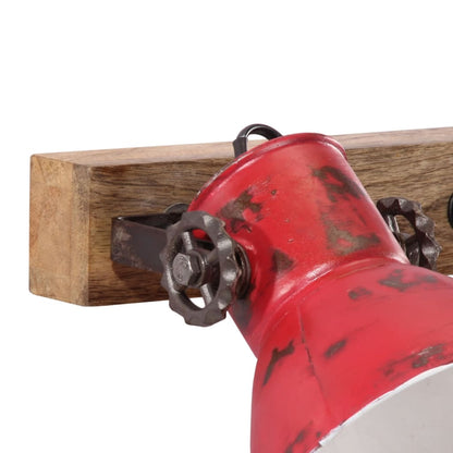 Wall Lamp 25 W Distressed Red 65x25 cm E27