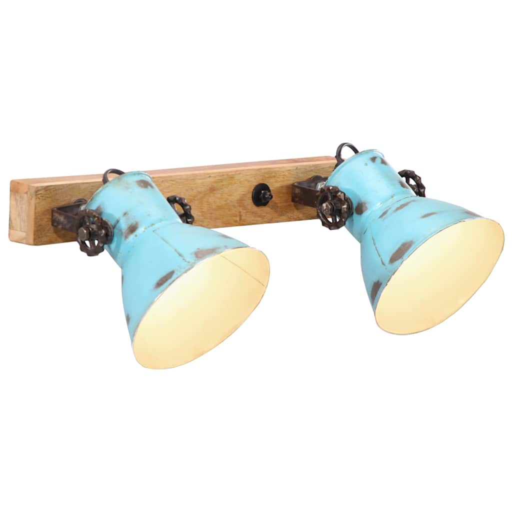 Wall Lamp 25 W Distressed Blue 45x25 cm E27