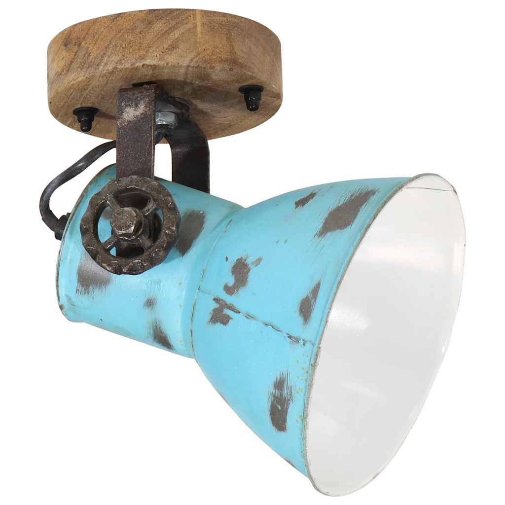 Wall Lamp 25 W Distressed Blue 11.5x11.5x25 cm E27