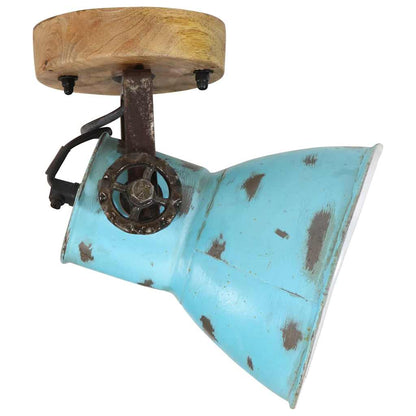 Wall Lamp 25 W Distressed Blue 11.5x11.5x25 cm E27