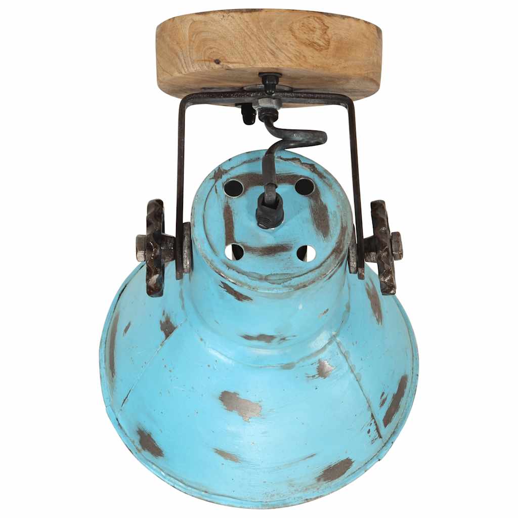 Wall Lamp 25 W Distressed Blue 11.5x11.5x25 cm E27