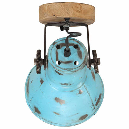 Wall Lamp 25 W Distressed Blue 11.5x11.5x25 cm E27