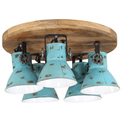 Ceiling Lamp 25 W Distressed Blue 50x50x25 cm E27