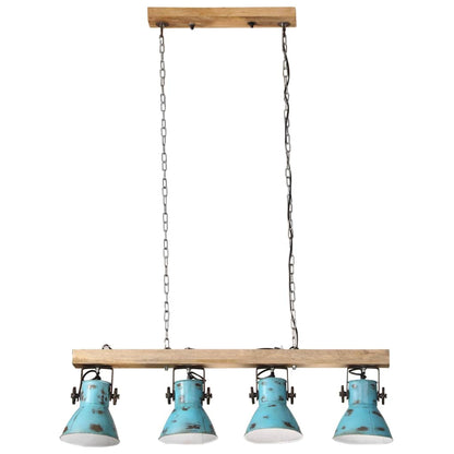 Ceiling Lamp 25 W Distressed Blue 90x24x111 cm E27