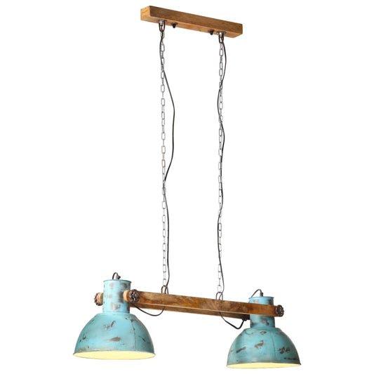 Hanging Lamp 25 W Distressed Blue 85x28x109 cm E27