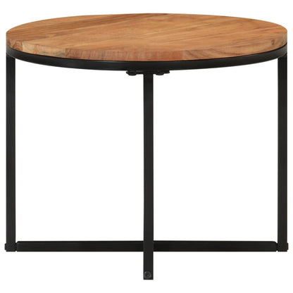 Coffee Table 45x45x35 cm Solid Wood Acacia and Iron