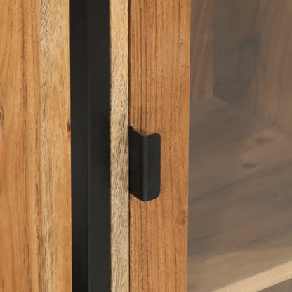 Bathroom Wall Cabinet 40x30x90 cm Solid Wood Acacia and Iron