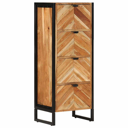 Bathroom Cabinet 40x30x100 cm Solid Wood Acacia and Iron