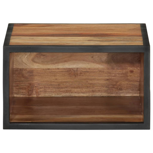 Wall-mounted Bedside Cabinet 35x35x20 cm Solid Wood Acacia