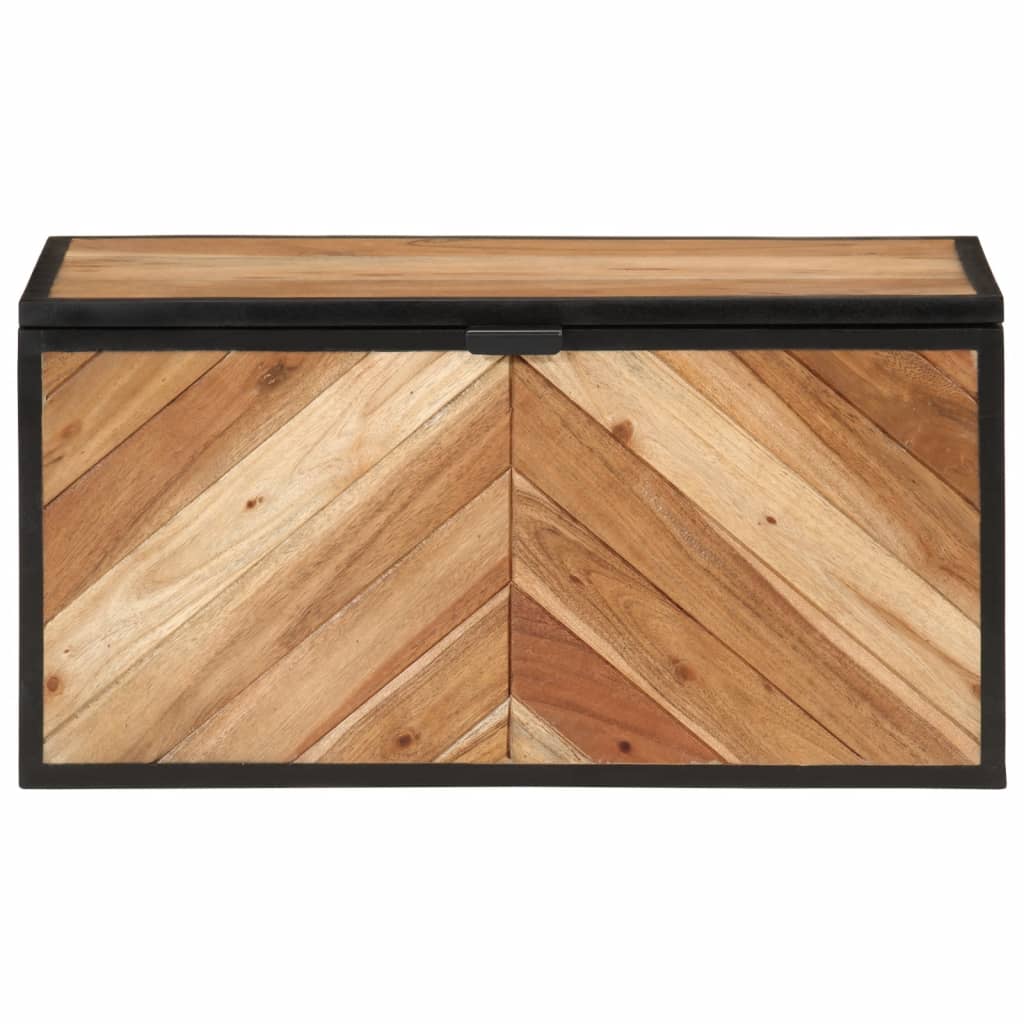 Storage Box 60x30x30 cm Solid Wood Acacia and Iron