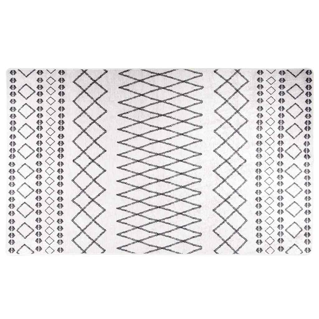 Rug Washable Black and White 120x170 cm
