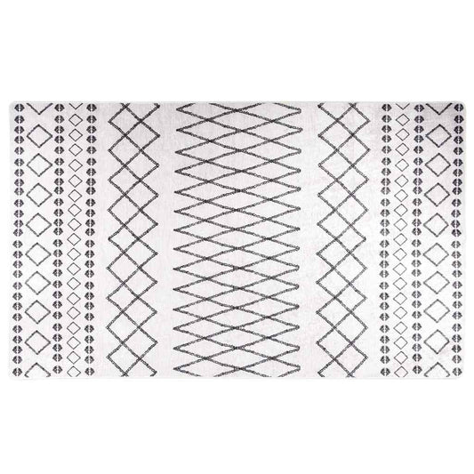 Rug Washable Black and White 120x170 cm