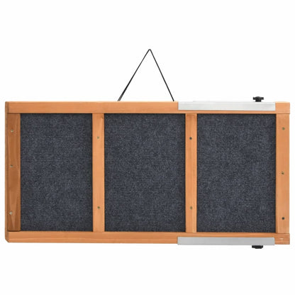 Dog Ramp Grey 120x30 cm Solid Wood Fir