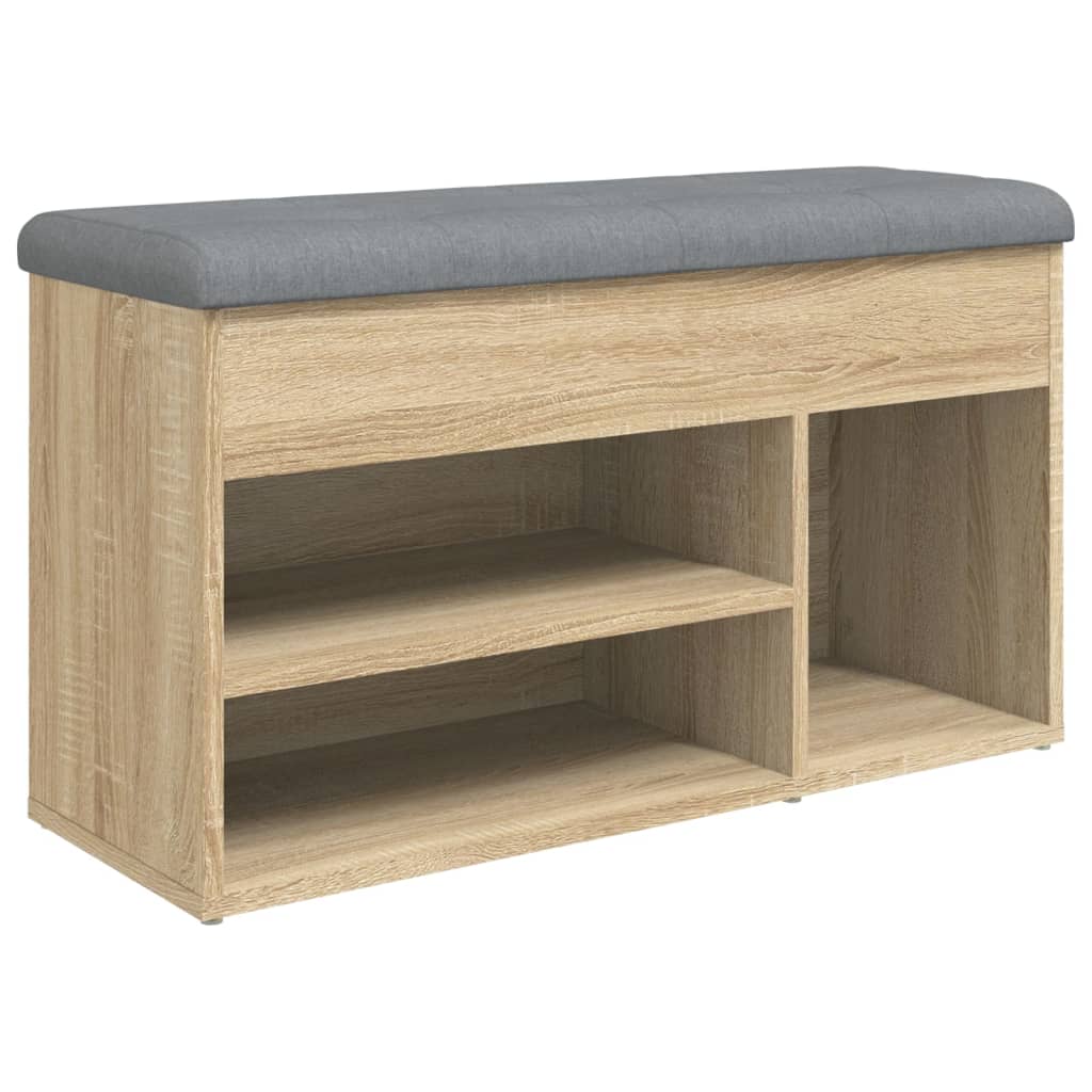 Shoe Bench Sonoma Oak 82x32x45.5 cm Engineered Wood