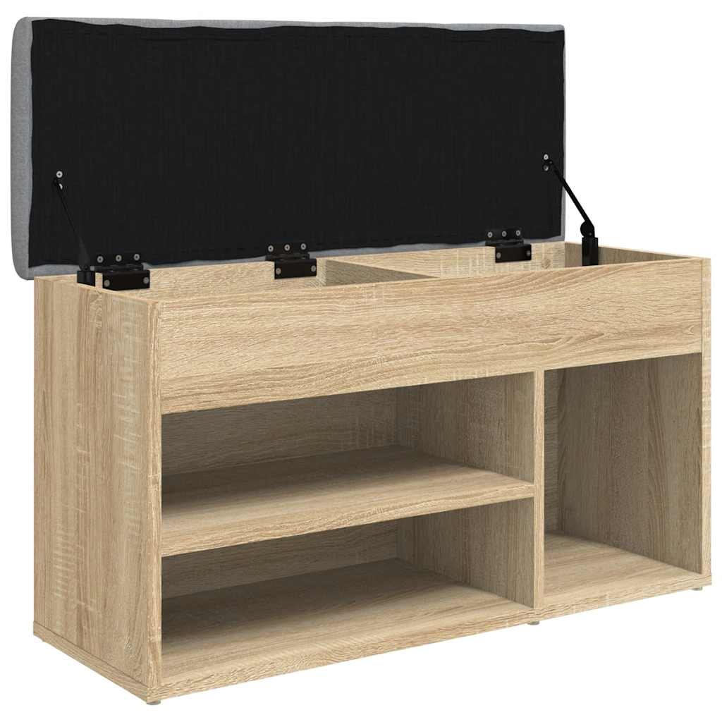 Shoe Bench Sonoma Oak 82x32x45.5 cm Engineered Wood
