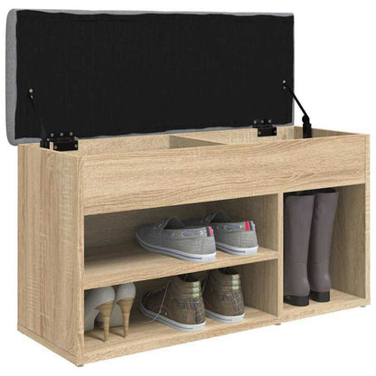 Shoe Bench Sonoma Oak 82x32x45.5 cm Engineered Wood