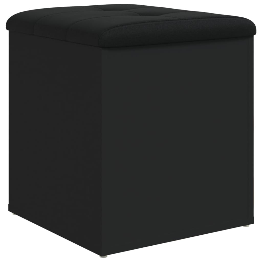 Storage Bench Black 42x42x45 cm Engineered Wood