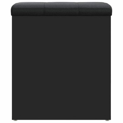Storage Bench Black 42x42x45 cm Engineered Wood