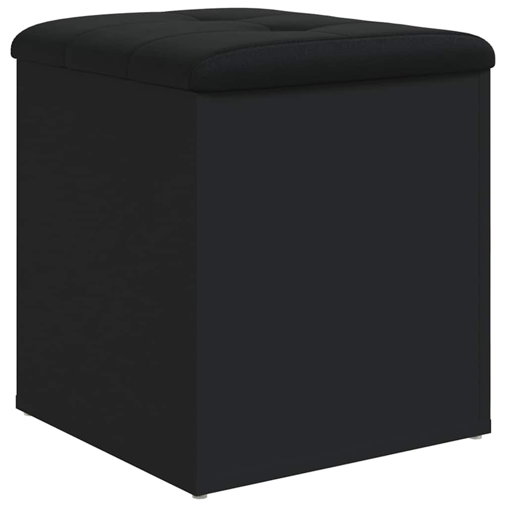 Storage Bench Black 42x42x45 cm Engineered Wood