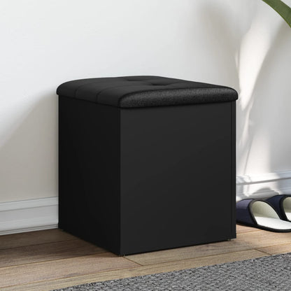 Storage Bench Black 42x42x45 cm Engineered Wood