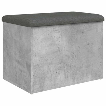 Storage Bench Concrete Grey 62x42x45 cm Engineered Wood