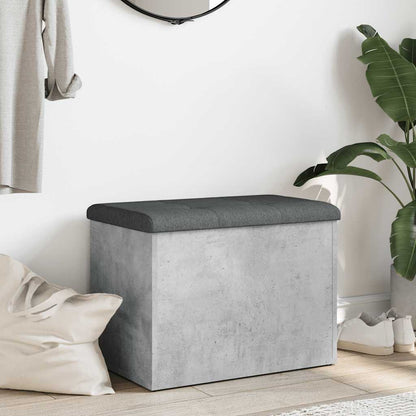 Storage Bench Concrete Grey 62x42x45 cm Engineered Wood