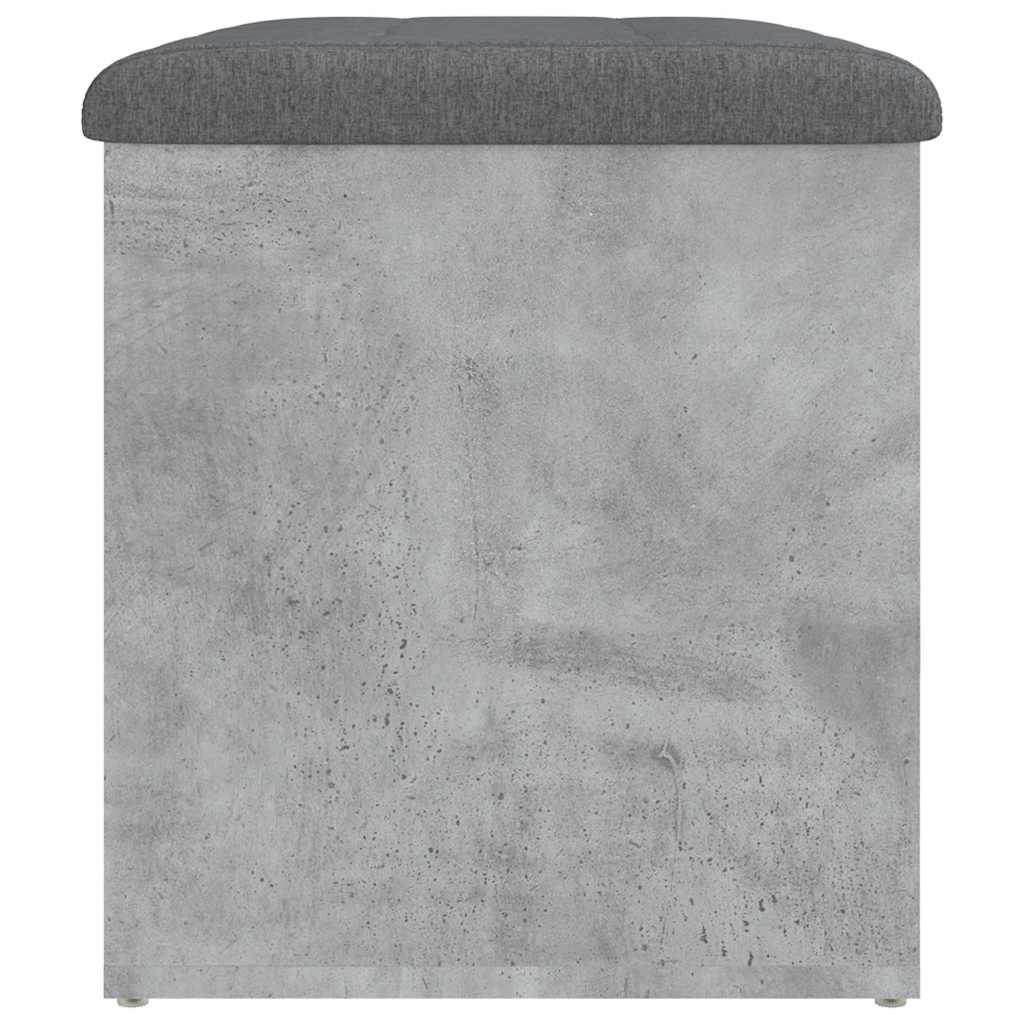Storage Bench Concrete Grey 62x42x45 cm Engineered Wood