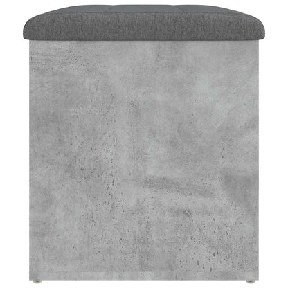 Storage Bench Concrete Grey 62x42x45 cm Engineered Wood