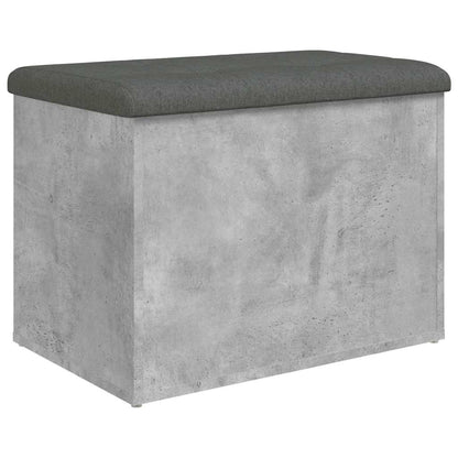 Storage Bench Concrete Grey 62x42x45 cm Engineered Wood