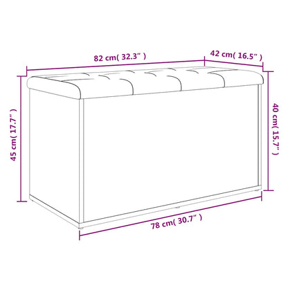 Storage Bench Sonoma Oak 82x42x45 cm Engineered Wood