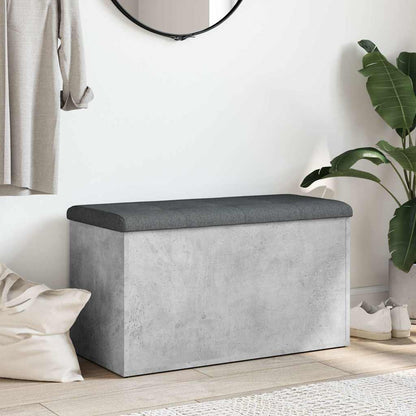 Storage Bench Concrete Grey 82x42x45 cm Engineered Wood