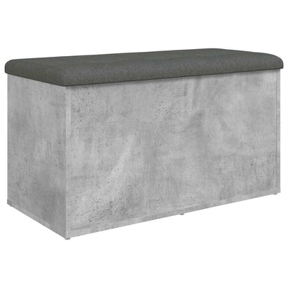 Storage Bench Concrete Grey 82x42x45 cm Engineered Wood