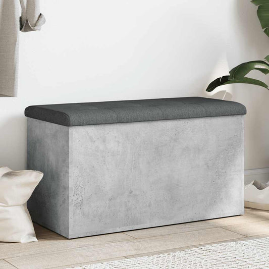 Storage Bench Concrete Grey 82x42x45 cm Engineered Wood