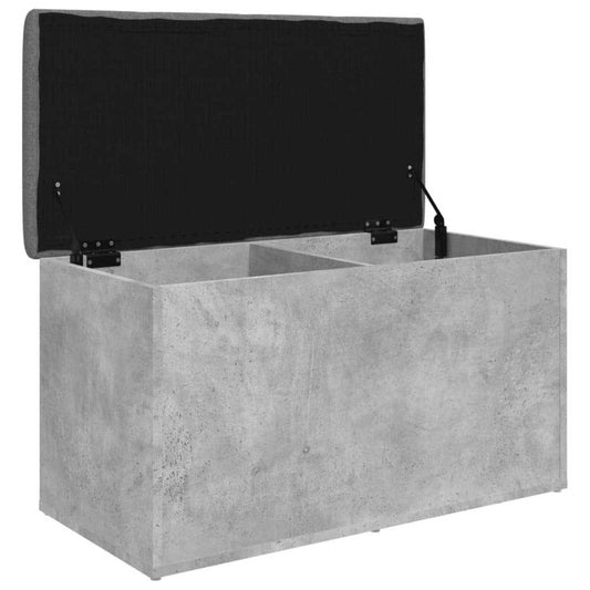 Storage Bench Concrete Grey 82x42x45 cm Engineered Wood