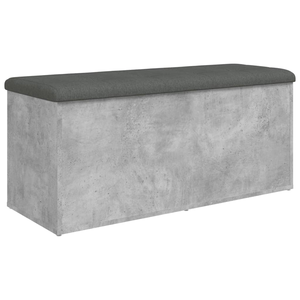 Storage Bench Concrete Grey 102x42x45 cm Engineered Wood